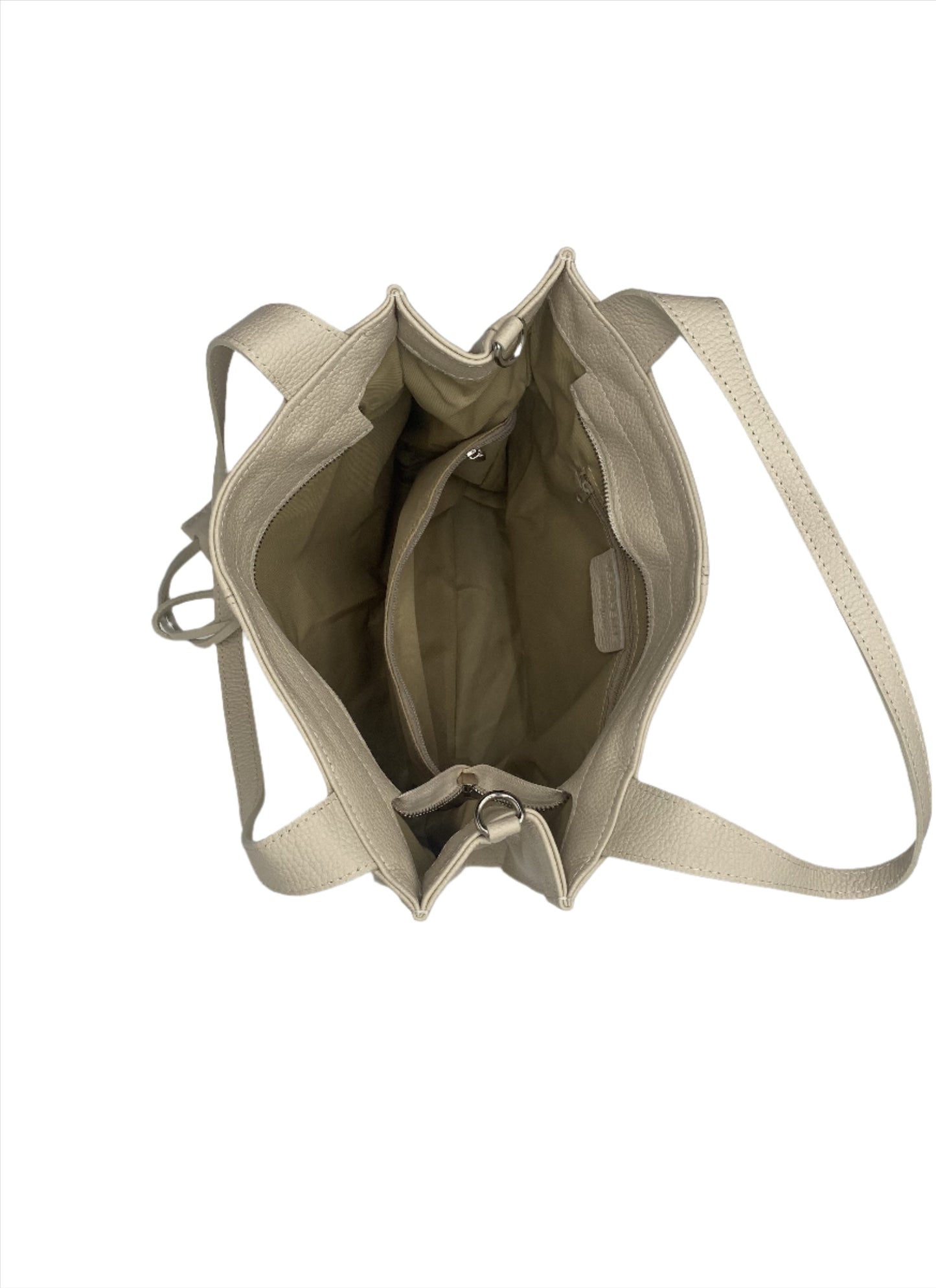 Karissa Leather Hobo Bag - Beige