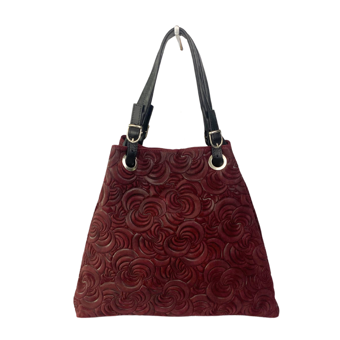 Bella Italian Leather Shoulder Bag - Bordeaux