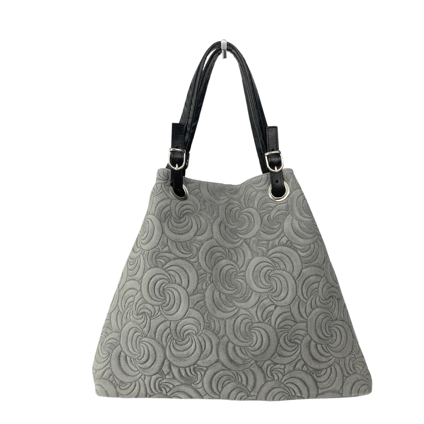 Bella Leather Shoulder Bag - Grey