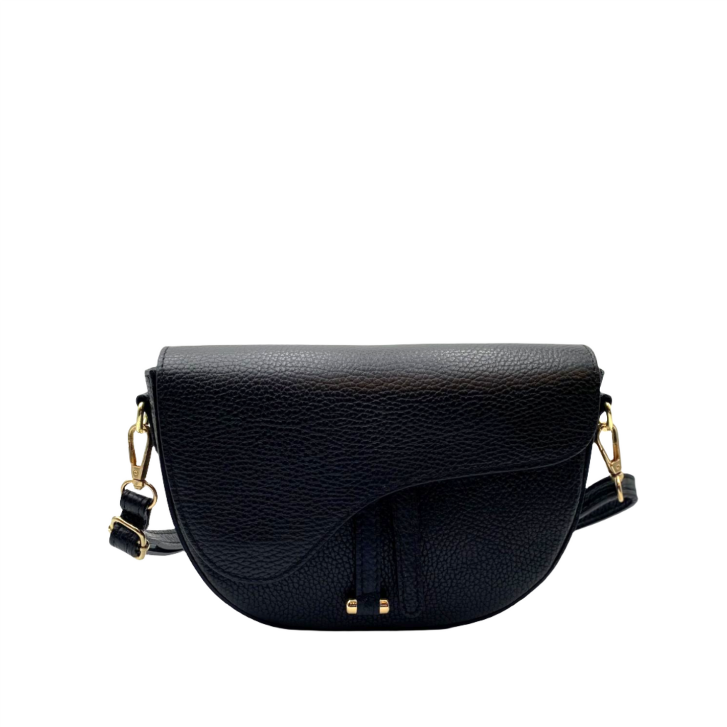 Lilla Leather Crossbody Bag - Black