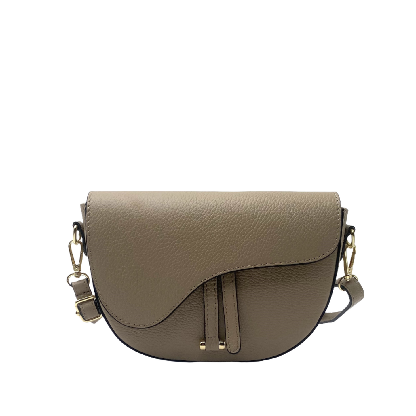 Lilla Leather Crossbody Bag - Light Taupe