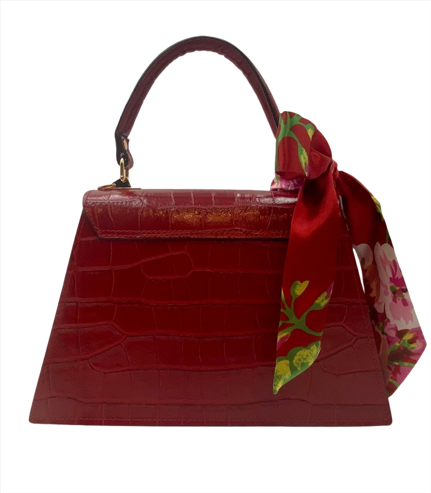 Emma Leather Handbag - Red