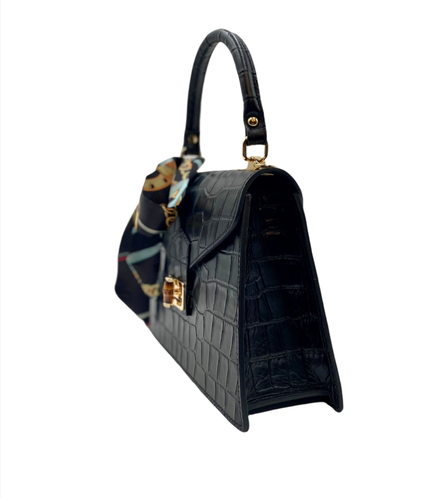 Emma Leather Handbag - Black