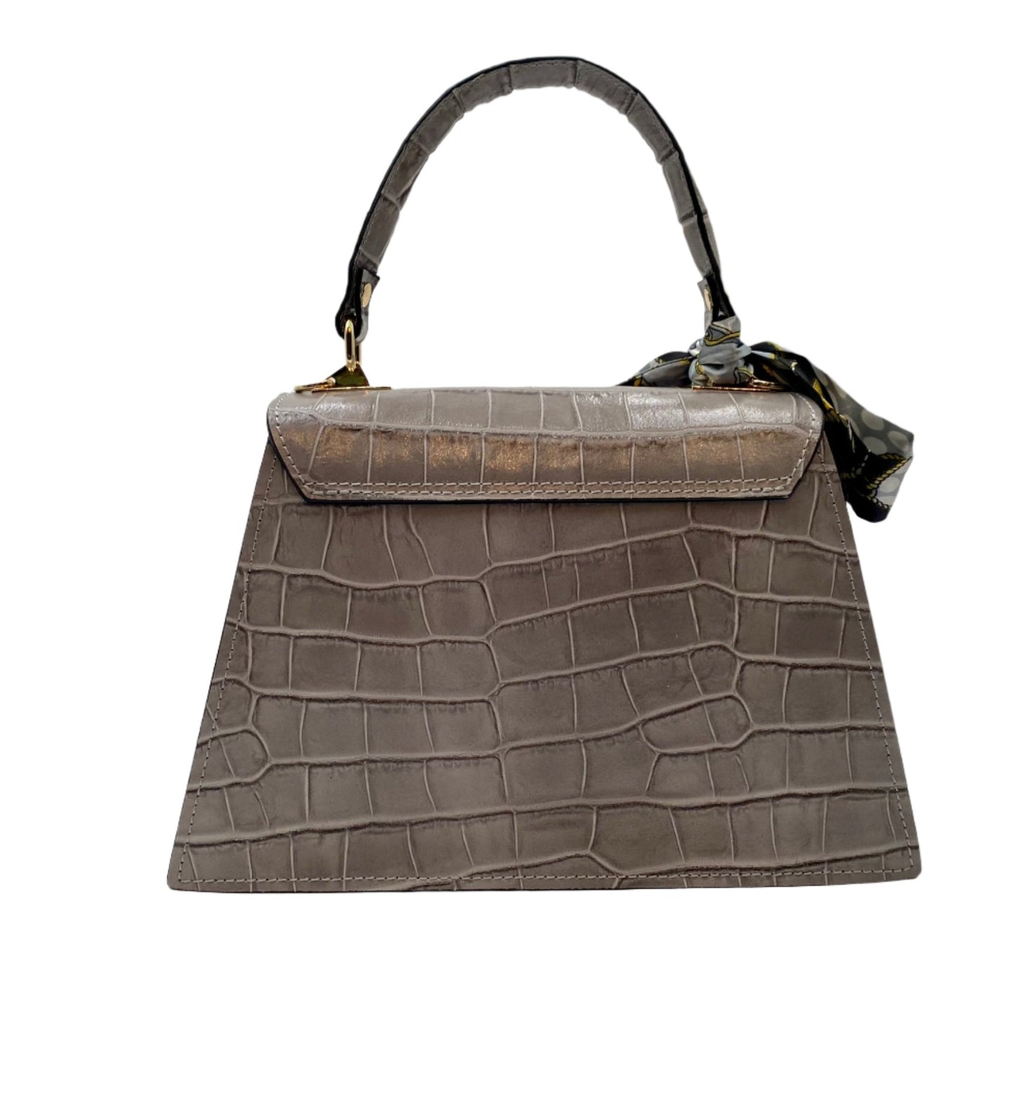 Emma Leather Handbag - Grey