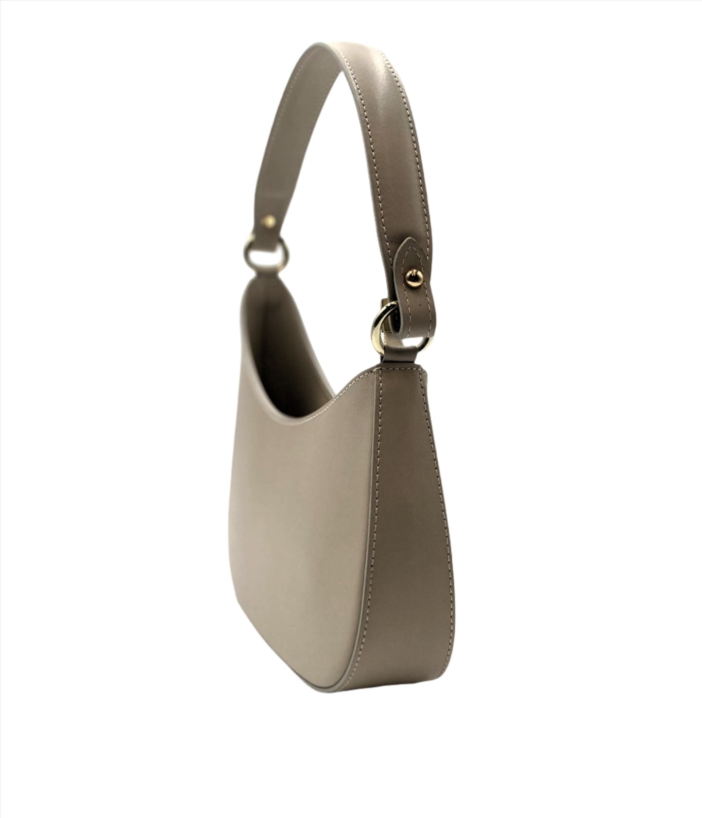 Luna Leather Hobo Bag - Beige