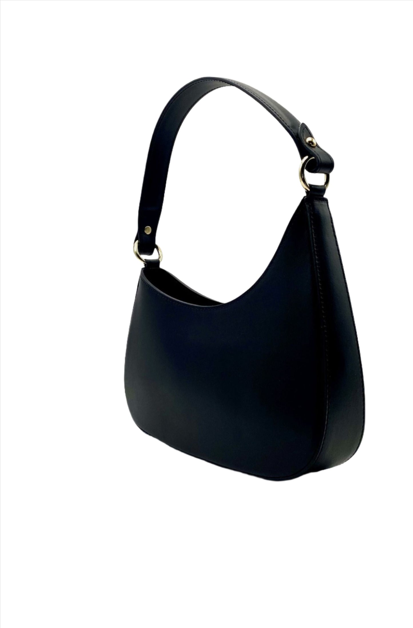 Luna Leather Hobo Bag - Black