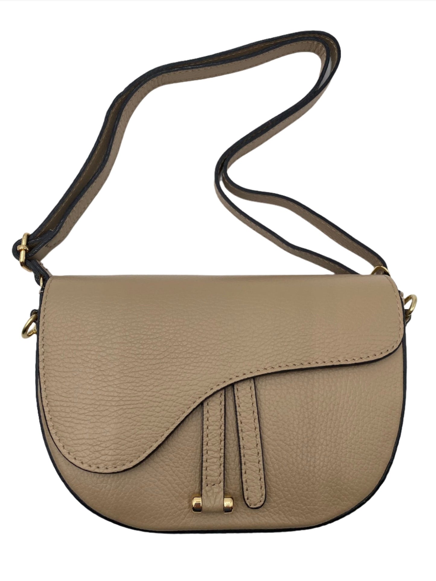 Lilla Leather Crossbody Bag - Light Taupe