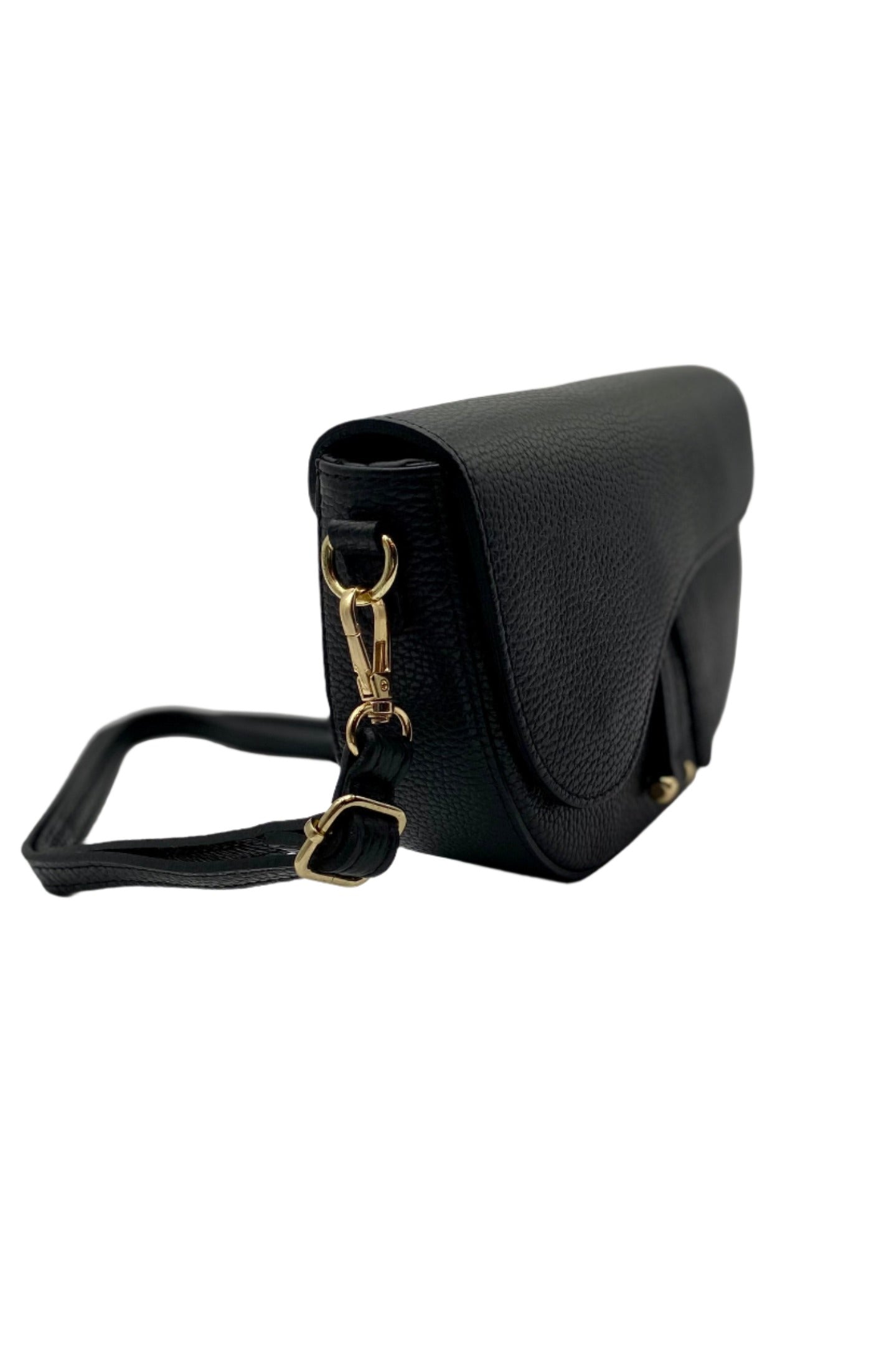 Lilla Leather Crossbody Bag - Black