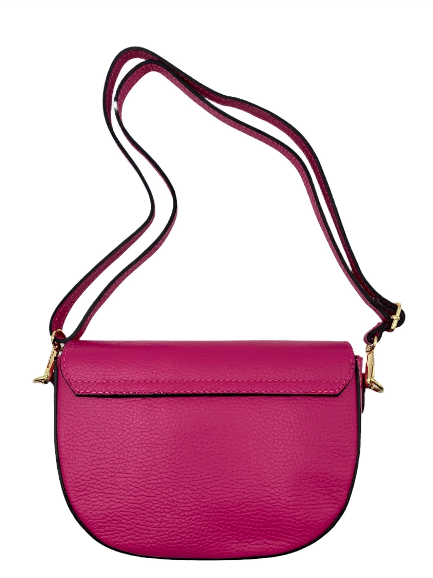 Lilla Leather Crossbody Bag - Fuchsia