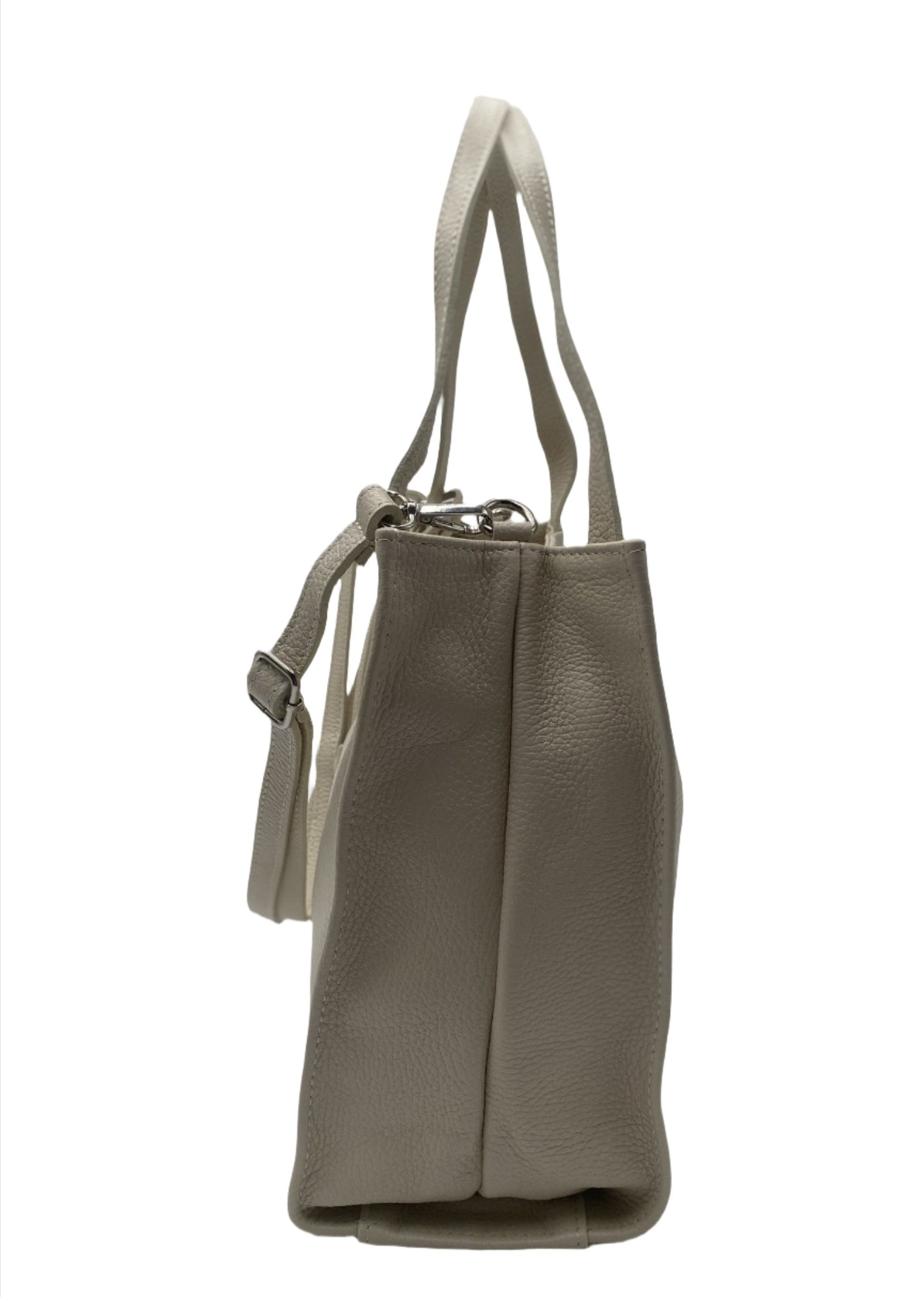 Karissa Leather Hobo Bag - Beige