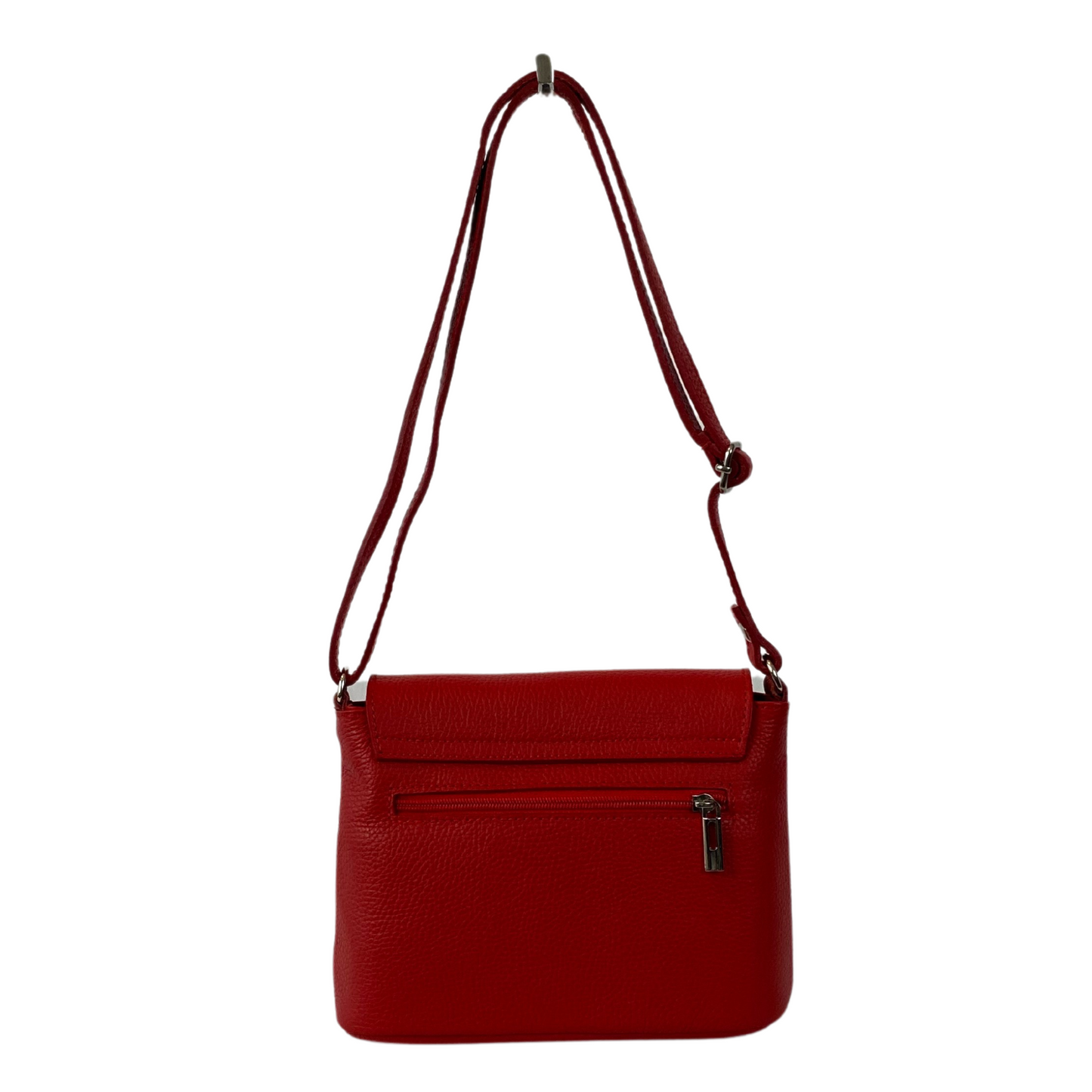 Kaira Italian Leather Shoulder/Crossbody Bag - Red