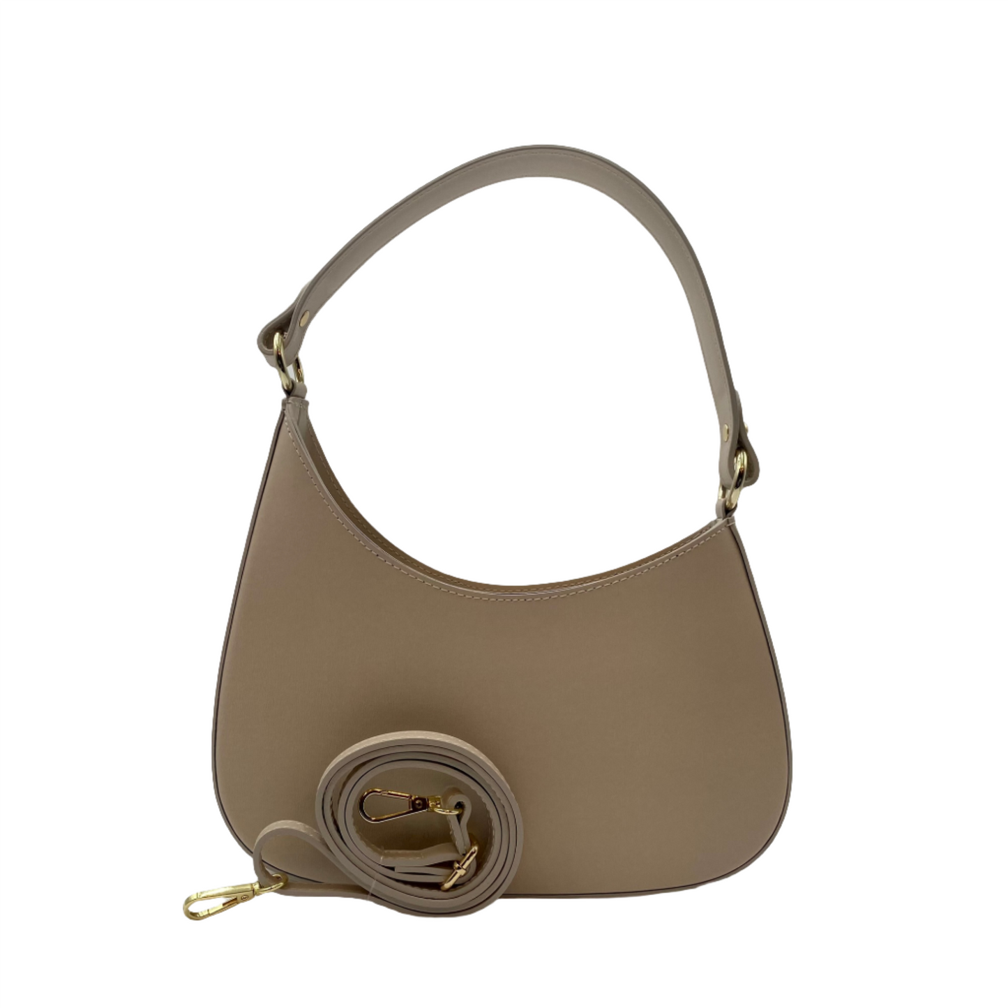 Luna Leather Hobo Bag - Beige