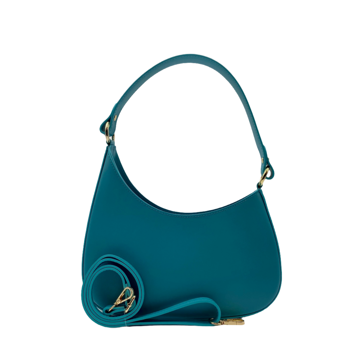 Luna Leather Hobo Bag - Turquoise