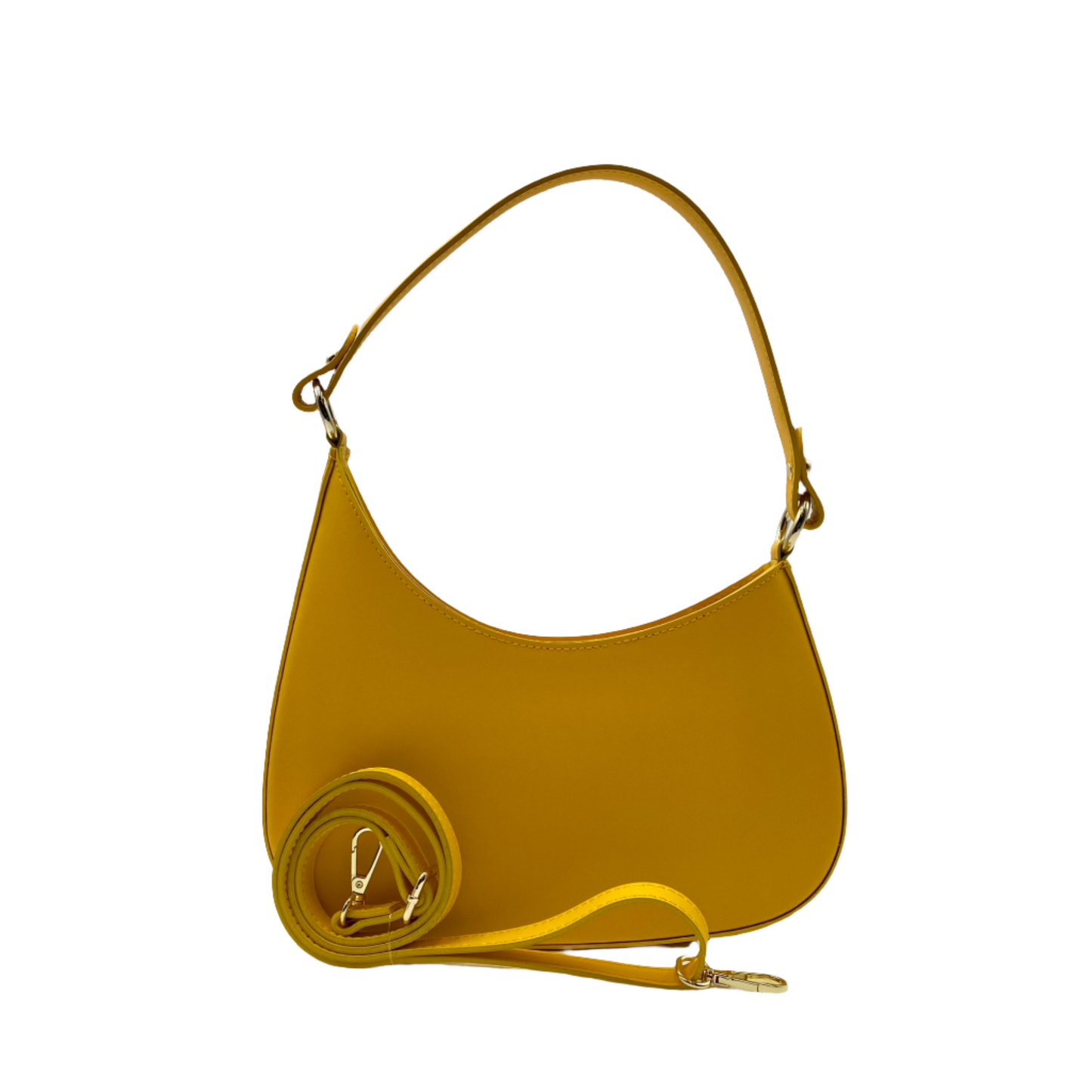 Luna Leather Hobo Bag - Vibrant Yellow