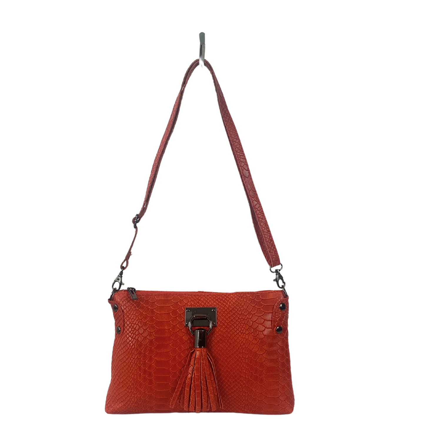 Marissa Italian Leather Shoulder/Crossbody Bag - Red