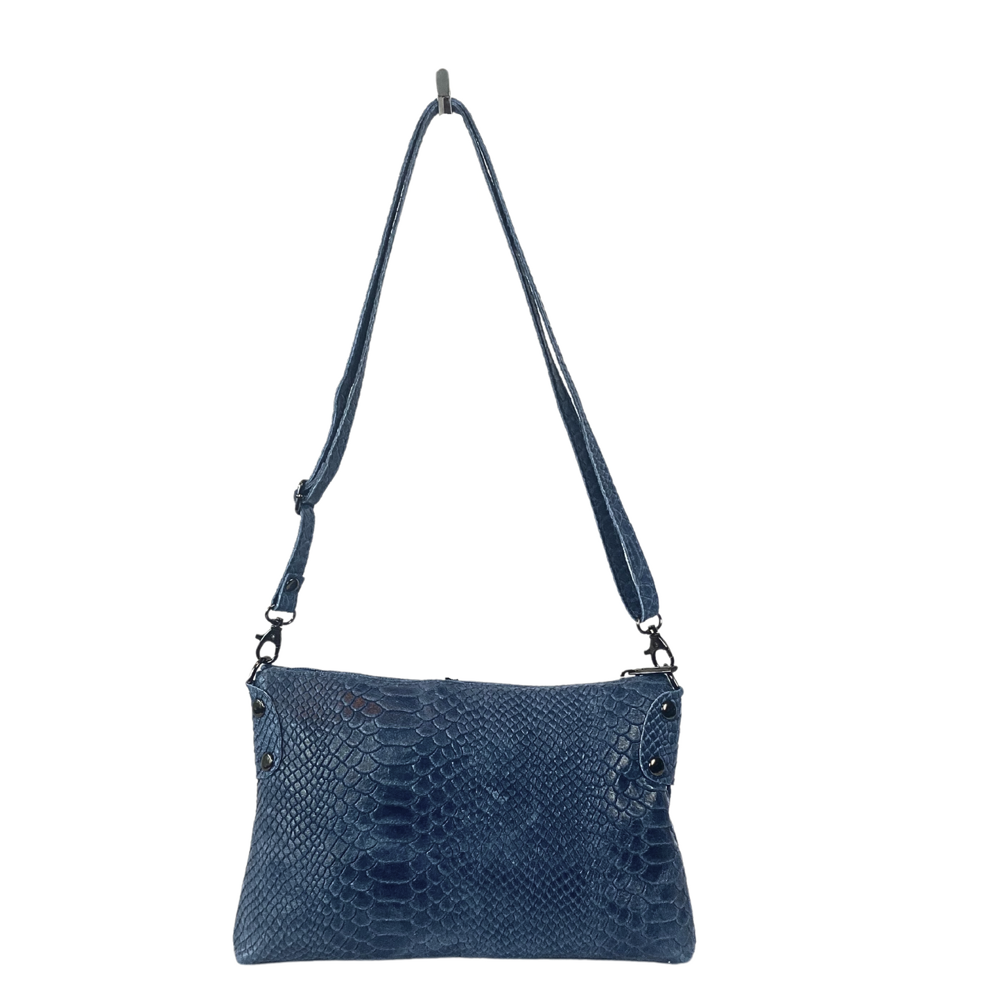 Marissa Italian Leather Shoulder/Crossbody Bag - Blue