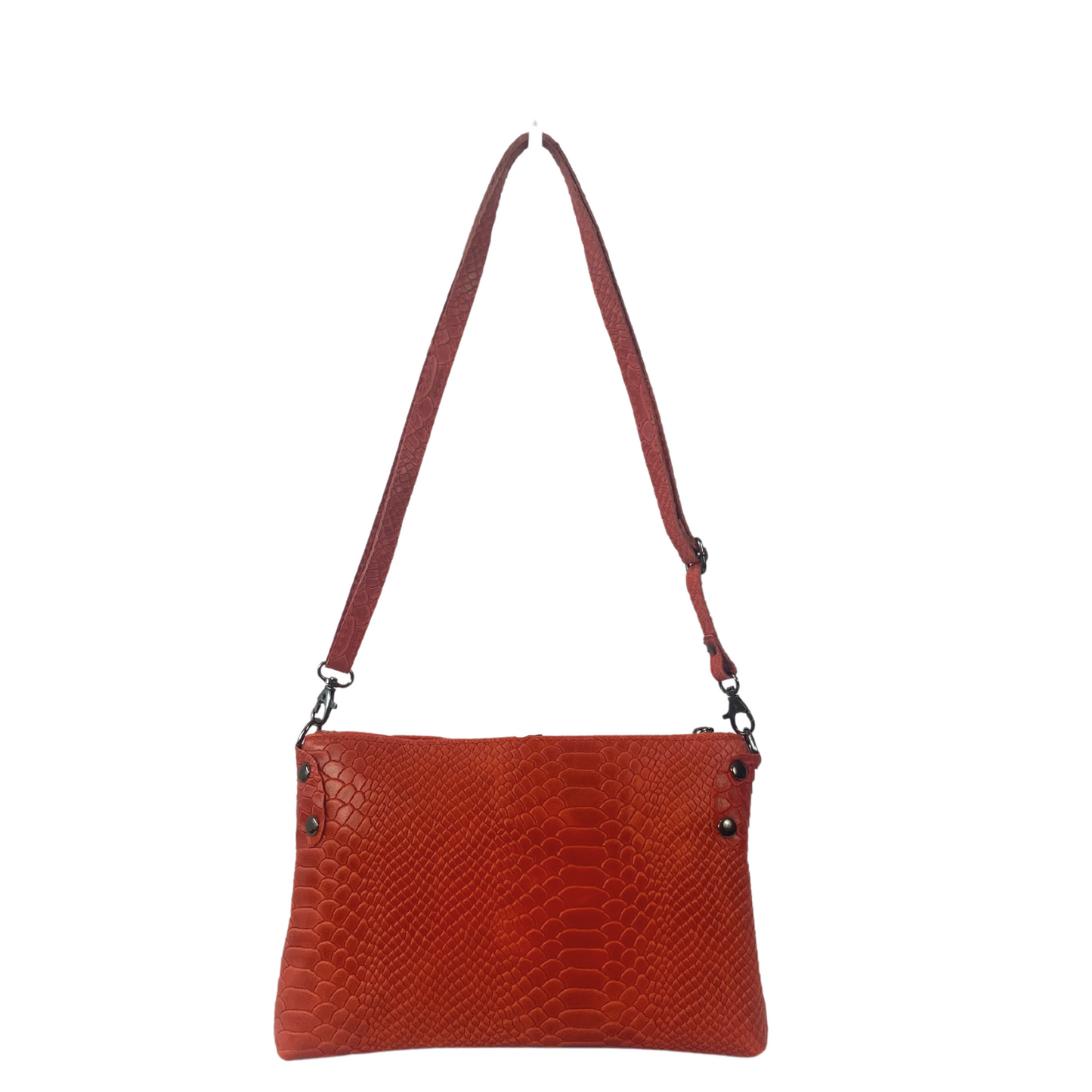 Marissa Italian Leather Shoulder/Crossbody Bag - Red