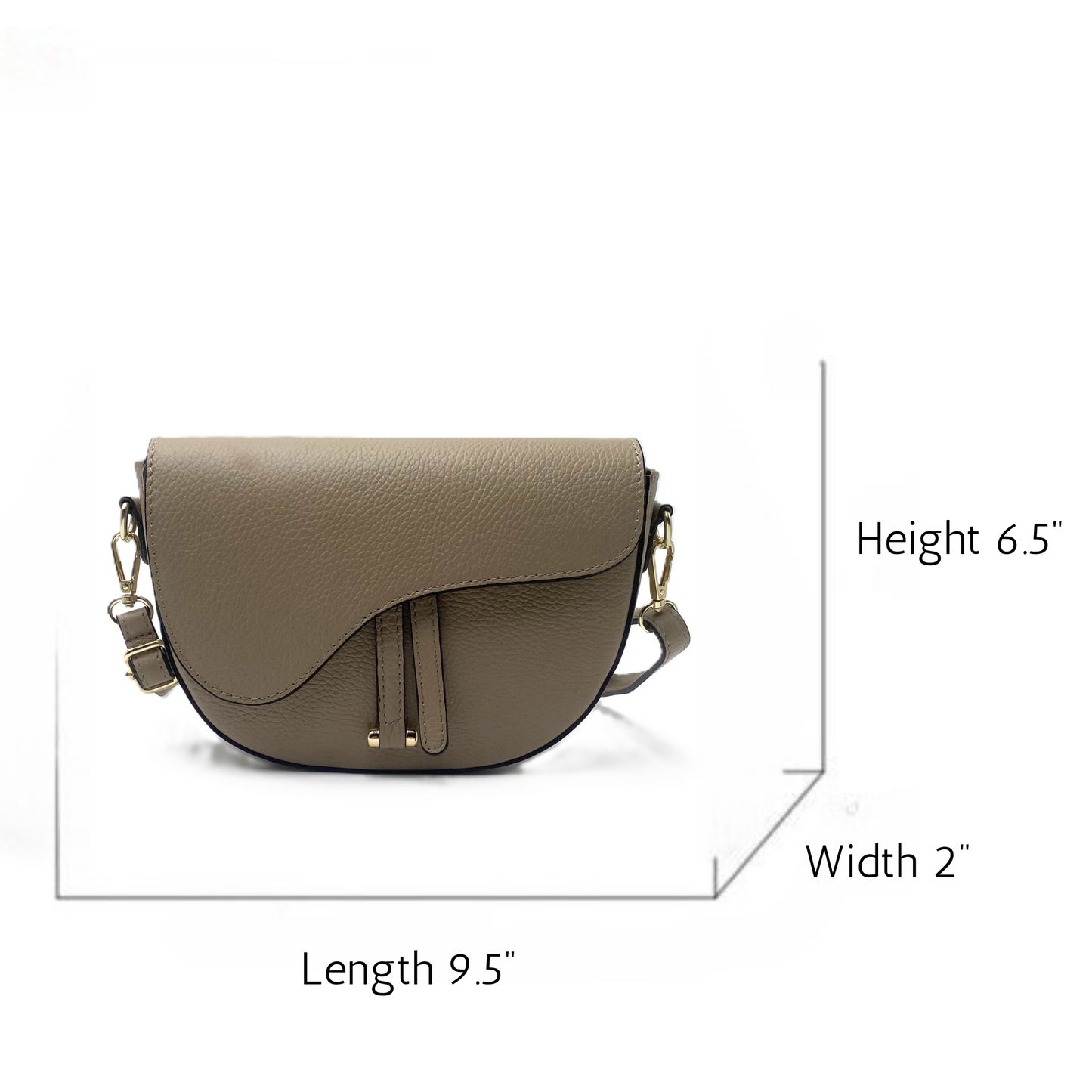 Lilla Leather Crossbody Bag - Light Taupe
