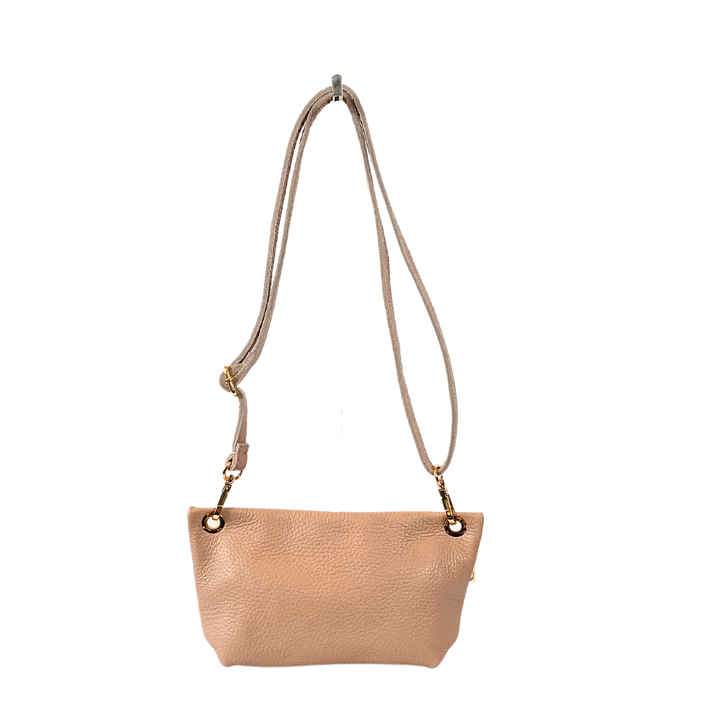 Verona Italian Leather Shoulder/Crossbody Bag - Powder Pink