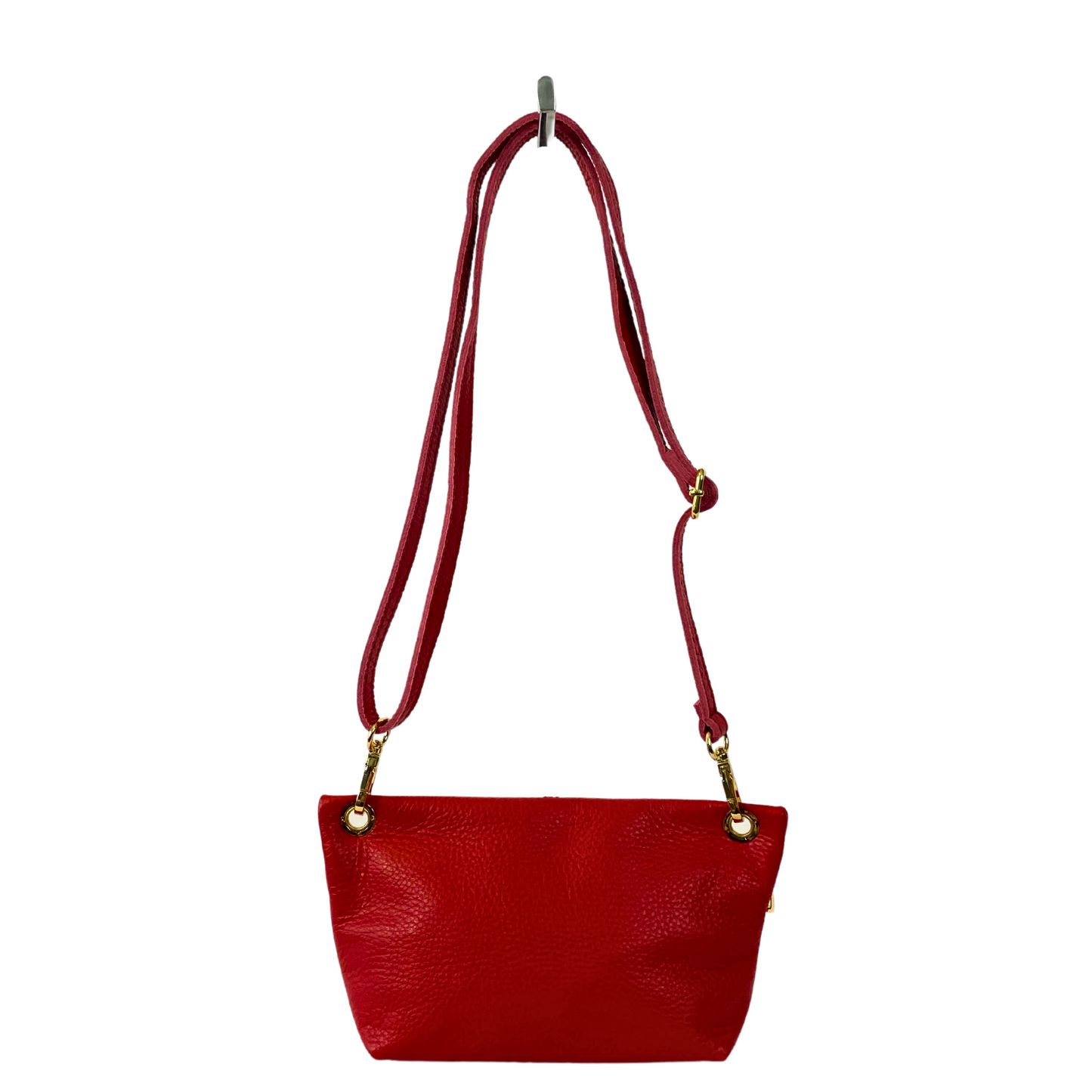 Verona Italian Leather Shoulder/Crossbody Bag - Red