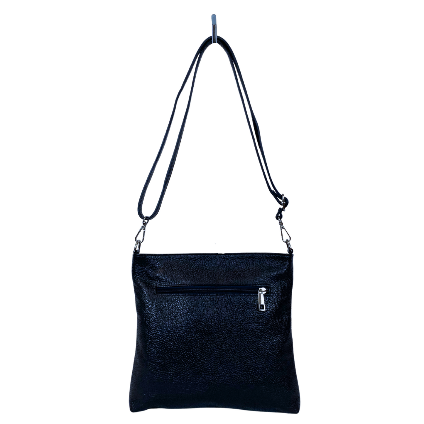 Jossi Italian Leather Shoulder/Crossbody Bag - Navy Blue