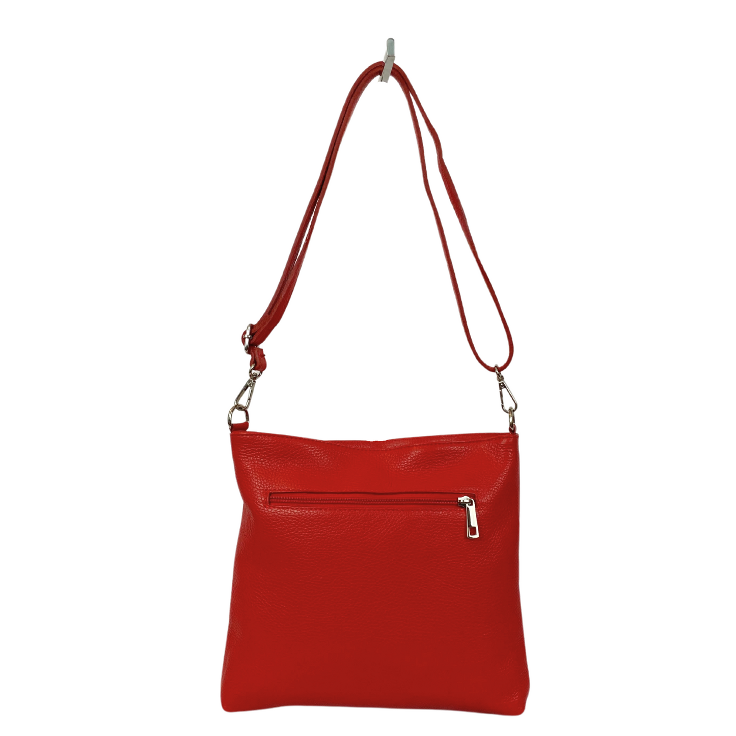 Jossi Italian Leather Shoulder/Crossbody Bag - Red
